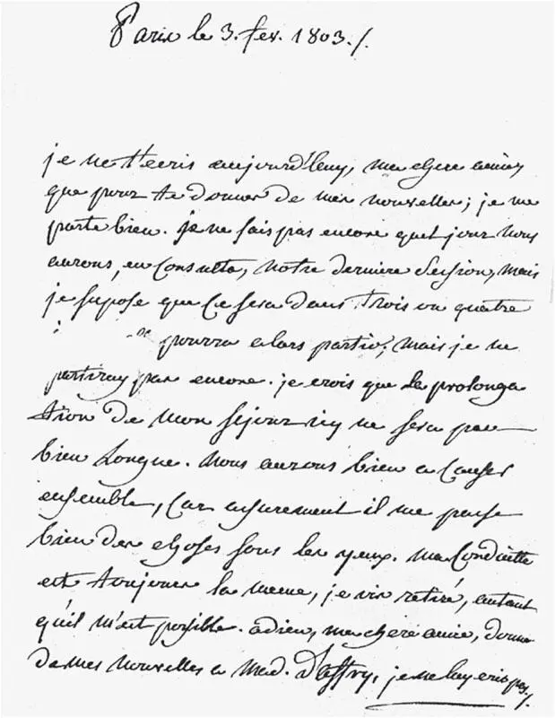 11 Brief von Louis dAffry an seine Schwester Madeleine vom 3 Februar 1803 - фото 12