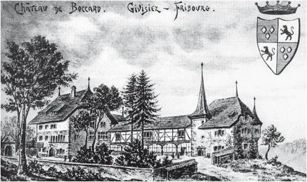 3 Das grosse Schloss der dAffry in Givisiez ausserhalb von Freiburg ist um - фото 4