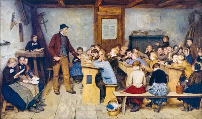 Lécole du village dAlbert Anker 1896 Dans les années 1830 de nombreux - фото 8