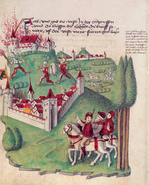 Abb4 Die Eidgenossen zerstören die Burg Baden Die Boten König Sigismunds die - фото 7