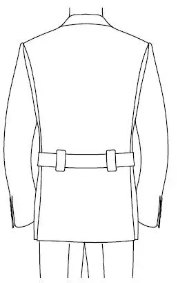 Rückseite des Norfolk Jacket mit umlaufendem Gürtel Sportjacke mit - фото 26