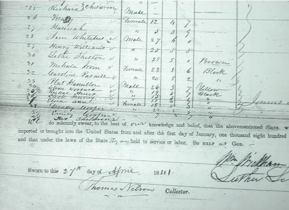 Ships manifest from the Orleans which transported Northup south to his life - фото 4