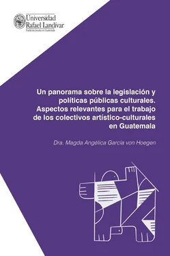 Magda Angélica García von Hoegen Un panorama sobre la legislación y políticas públicas culturales обложка книги