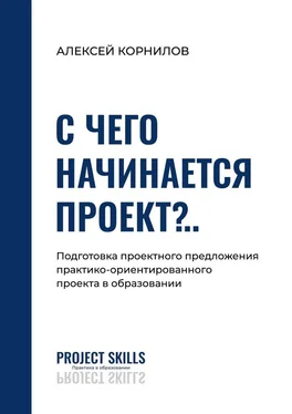 Алексей Корнилов С чего начинается проект?.. Подготовка проектного предложения практико-ориентированного проекта в общем образовании обложка книги