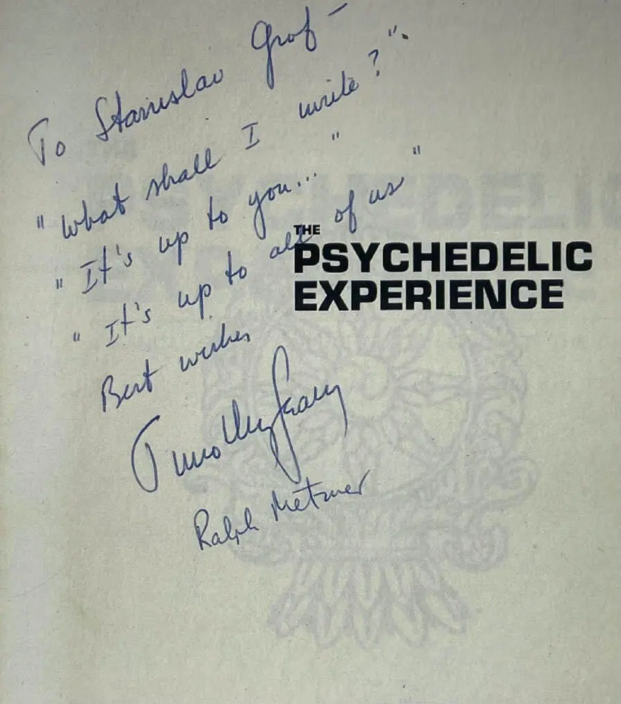 Persönliche Widmung von Timothy Leary und Ralph Metzner für Stan Grof Конец - фото 25