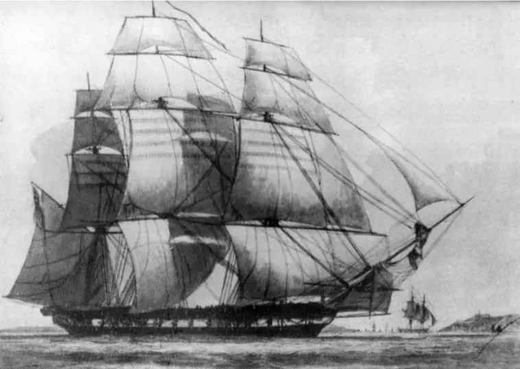 Fragata británica de la misma clase de la Lautaro Grabado sobre un dibujo de - фото 6