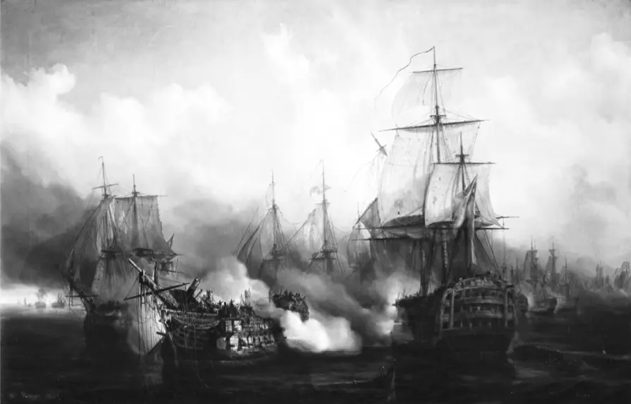 Batalla de Trafalgar óleo de Auguste Mayer 1836 En lo que respecta a los - фото 2