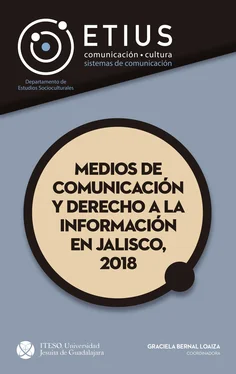 Graciela Bernal Loaiza Medios de comunicación y derecho a la información en Jalisco, 2018 обложка книги