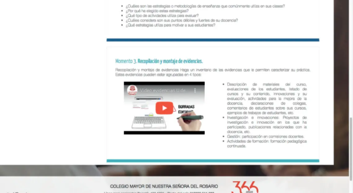 Figura 6 Micrositio portafolio docente UR cargue de evidencias y reflexiones - фото 8