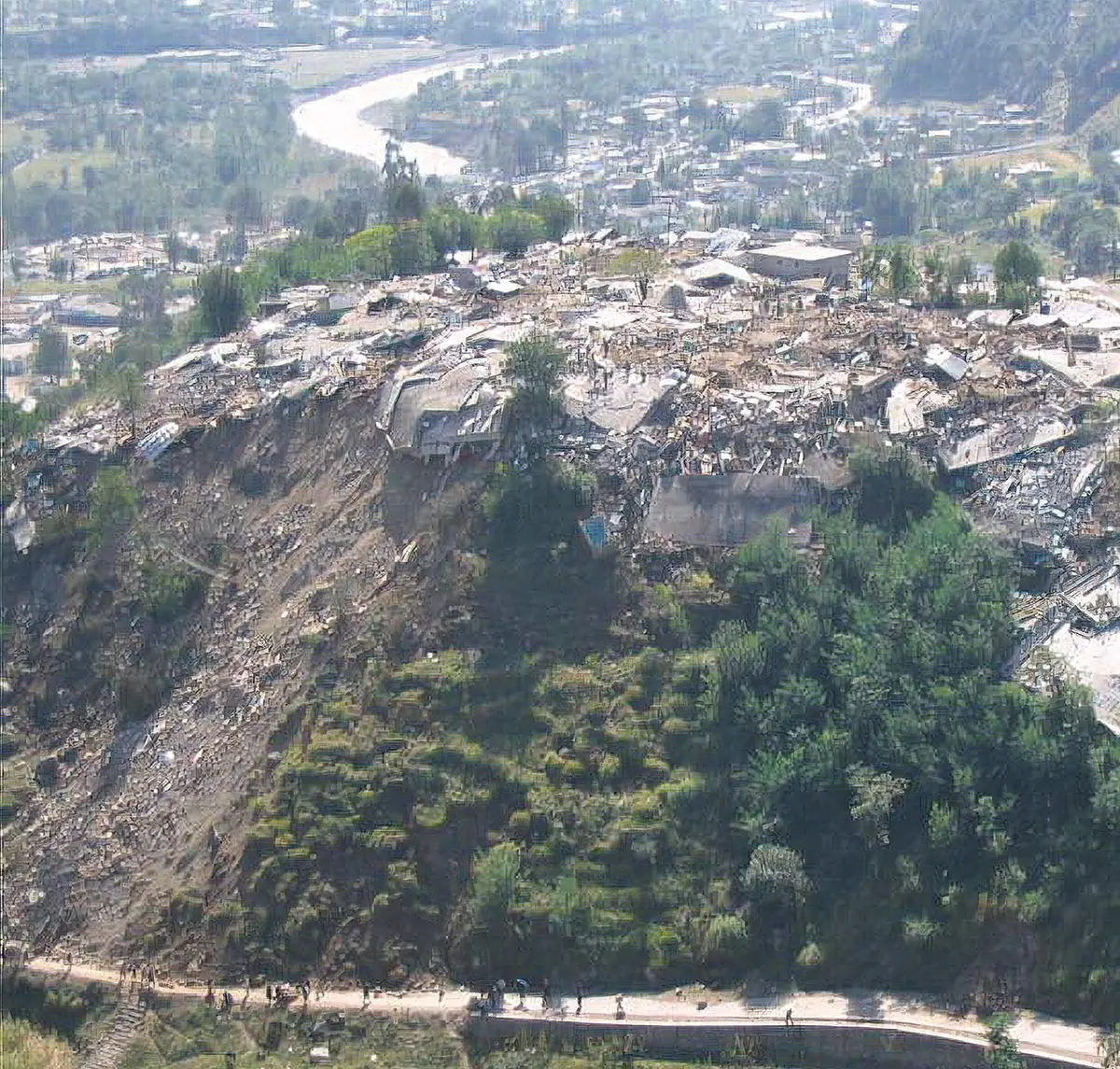 Figure 292005 Kashmir earthquake damage in the Muzaffarabad district Aerial - фото 10