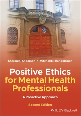 Sharon K. Anderson Positive Ethics for Mental Health Professionals обложка книги