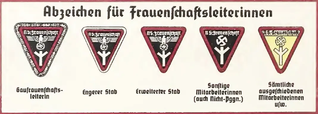 Offizielle Abzeichen der NSFrauenschaft aus dem Organisationsbuch der NSDAP - фото 14
