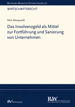 Nick Marquardt Das Insolvenzgeld als Mittel zur Fortführung und Sanierung von Unternehmen обложка книги