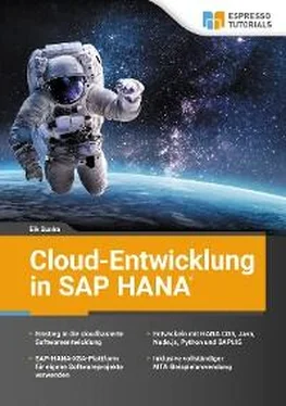 Eik Sunke Cloud-Entwicklung in SAP HANA обложка книги