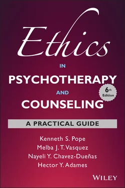 Kenneth S. Pope Ethics in Psychotherapy and Counseling обложка книги