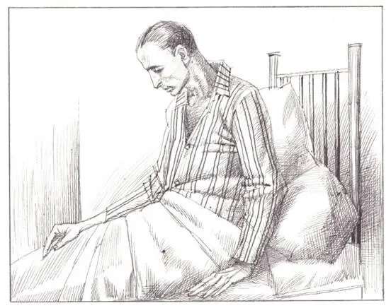Father didnt notice our arrival He was halfsitting on the bed with his back - фото 4