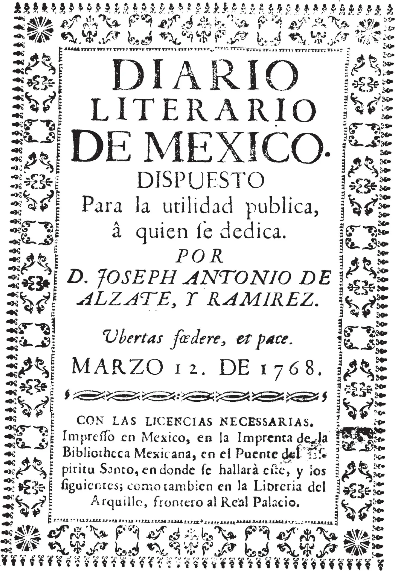 Diario Literario de México México 12 de marzo de 1768 Fuente - фото 3