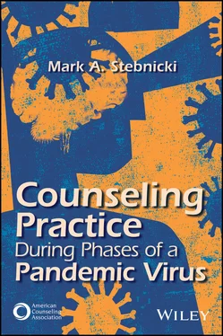 Mark A. Stebnicki Counseling Practice During Phases of a Pandemic Virus обложка книги