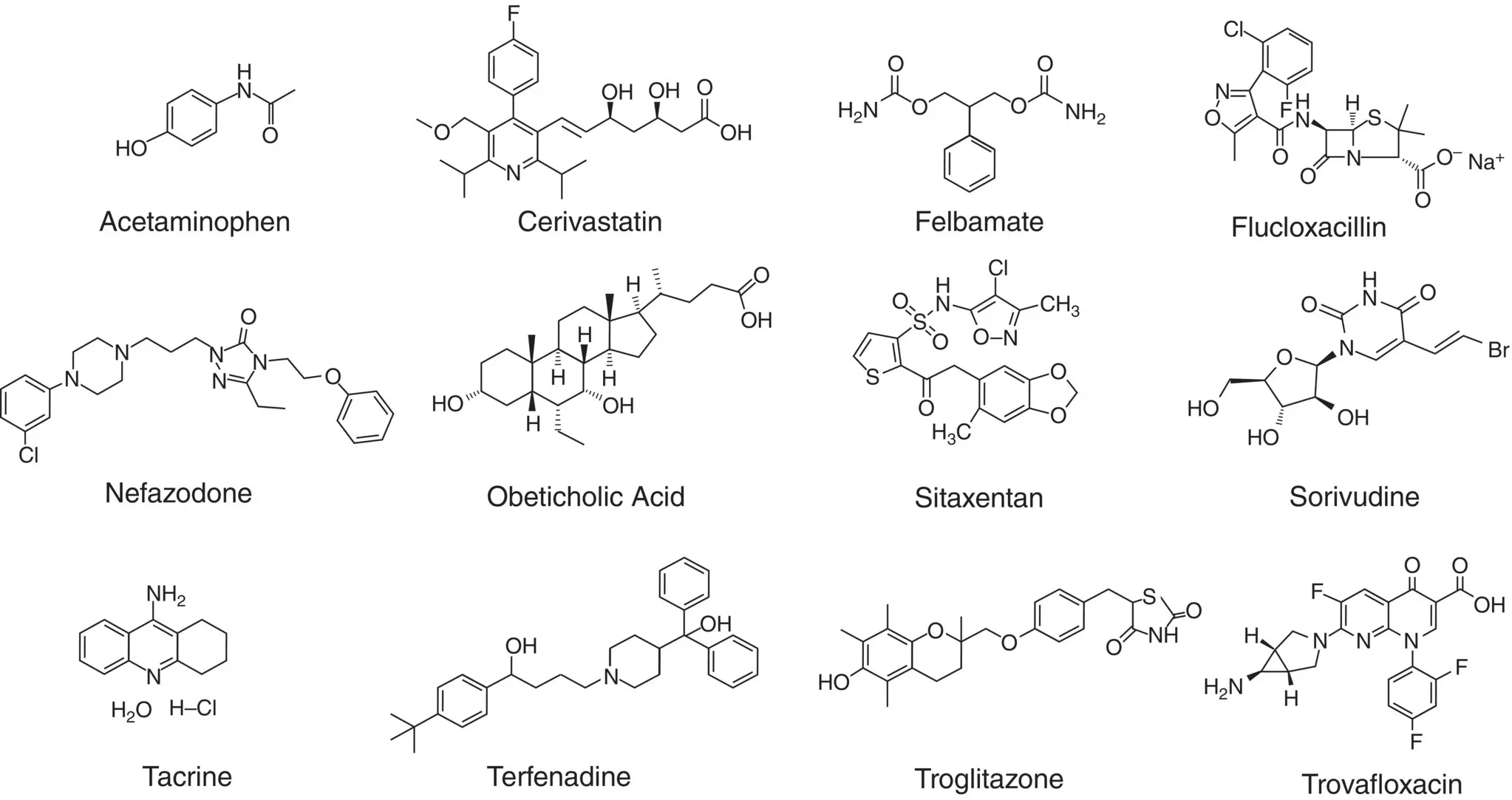 Figure 31 Chemical structure of the 12 toxic drugs reviewed 392 - фото 9
