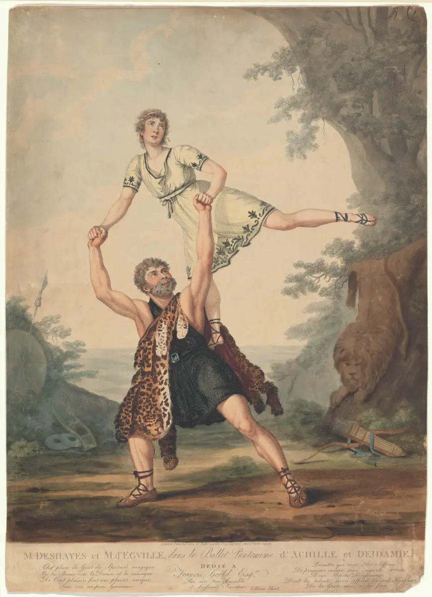28 M Deshayes et M dEgville dans le Ballet Pantomime dAchille et - фото 9