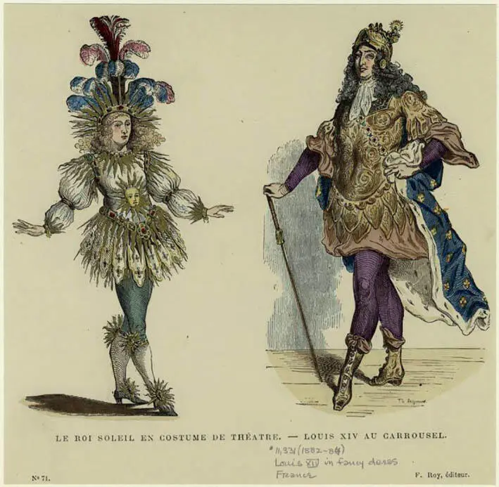 21 Le Roi Soleil en costume de thêatre Louis XIV au Carrousel Costume - фото 2