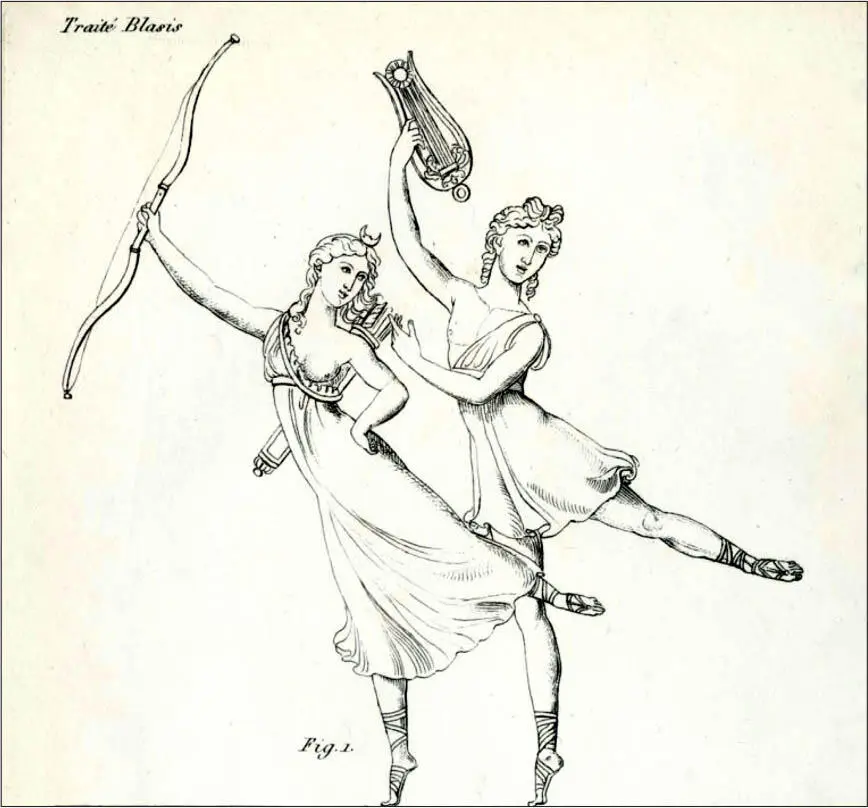 210 Arabesque à la lyre Drawing by Casartelli for Blasis Traité - фото 11