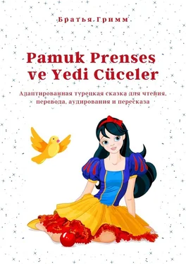 Братья Гримм Pamuk Prenses ve Yedi Cüceler. Адаптированная турецкая сказка для чтения, перевода, аудирования и пересказа обложка книги