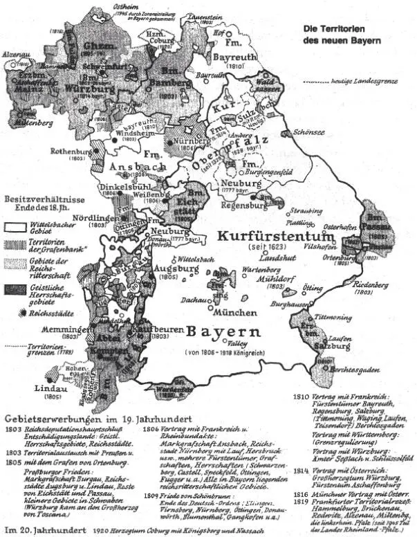 1816 gab es im rechtsrheinischen Bayern bei einer Gesamtbevölkerung von 316 - фото 4