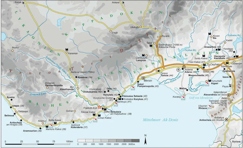 Abb 1 Antike Städte und Monumente an der Türkischen Riviera b Ostteil - фото 4