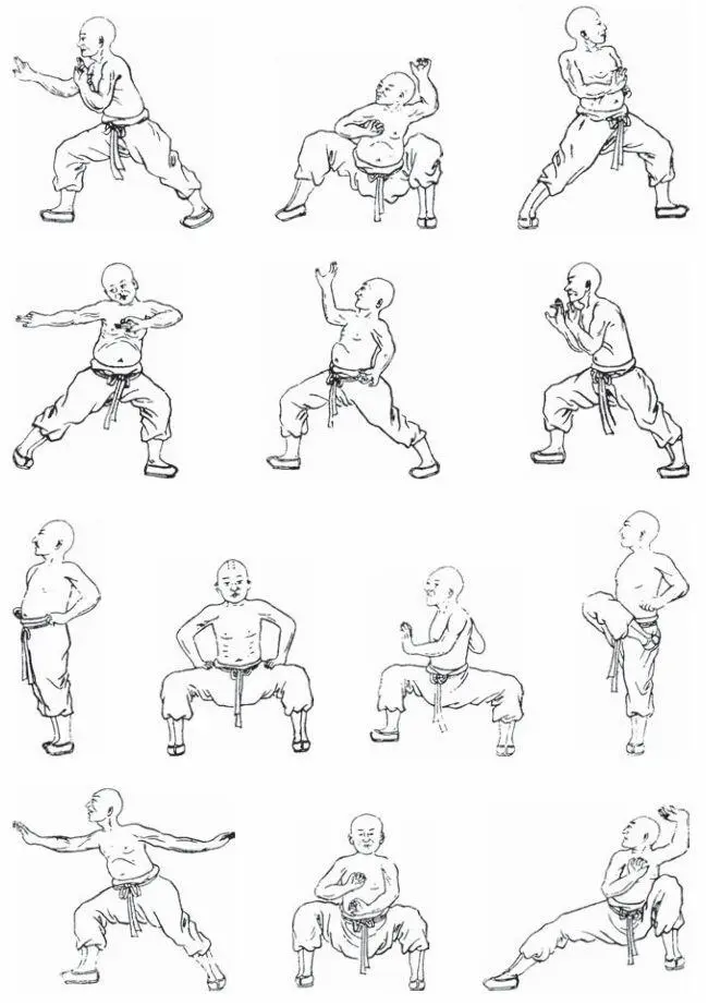 Figuren eines Dao Lu Quan des chinesischen Boxens Sie wurden einer - фото 36
