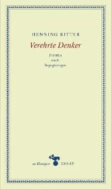 Henning Ritter Verehrte Denker обложка книги