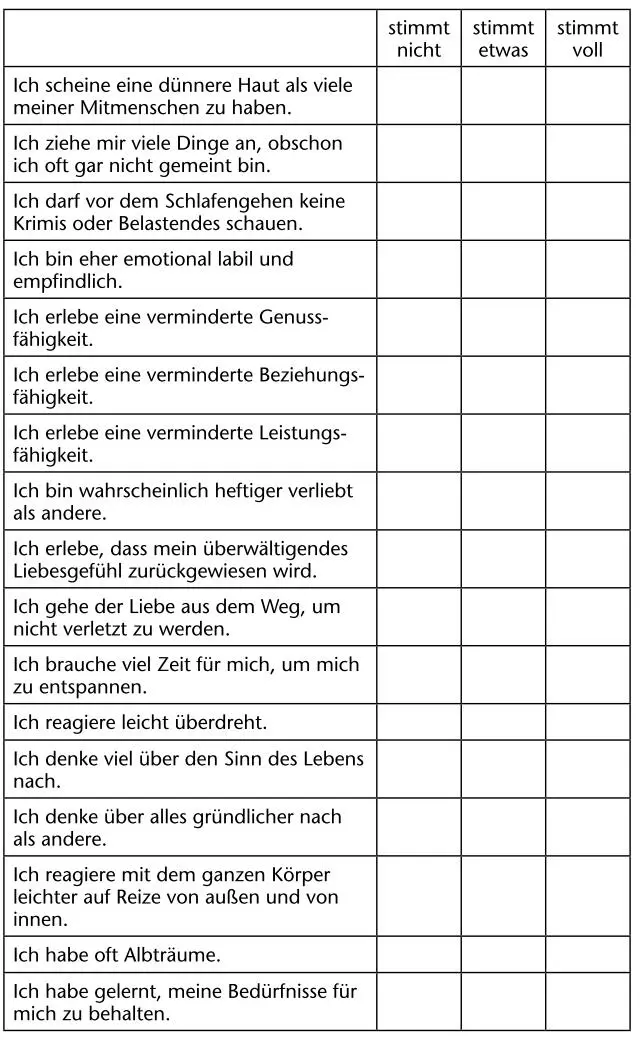 Fragen an den Ratsuchenden Es handelt sich um 36 Aussagen von denen einige - фото 3