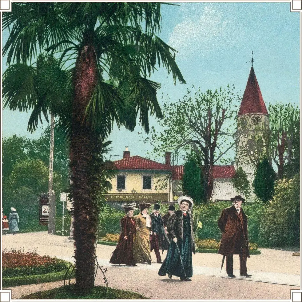 Attraktion für die Gäste aus dem Norden die Palmen von Abbazia Ansichtskarte - фото 8