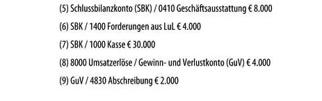 Beim Konto Betriebs und Geschäftsausstattung entsteht ein Sollsaldo der auf - фото 30