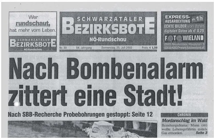 Der Schwarzataler Bezirksbote schockt seine Leser mit einer Aufsehen - фото 25