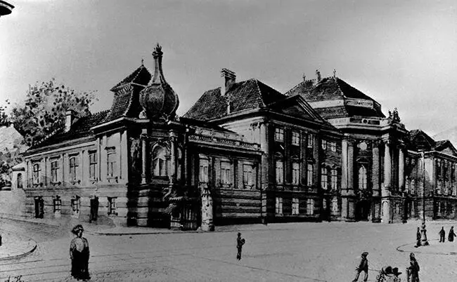 AuerspergPalais in Wien Aquarell von Adolf Hitler nach 1907 Später ging - фото 11