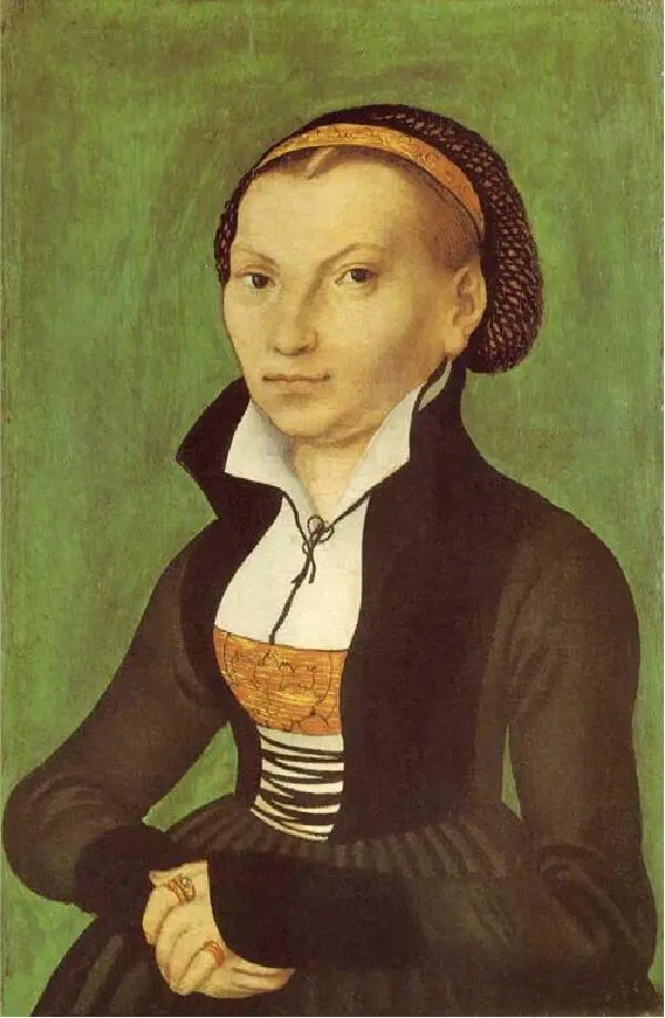 Katharina von Bora Porträt von Lucas Cranach dem Älteren von 1526 gemeinfrei - фото 2