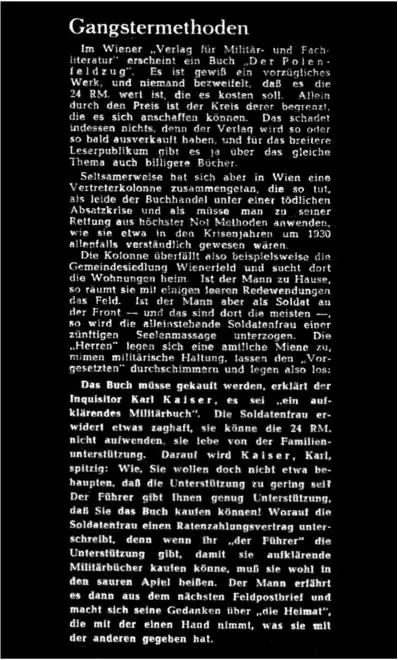 Selbst das SSMagazin Das Schwarze Korps widmet den Vertriebsmethoden des - фото 14