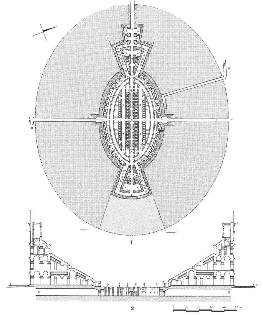 Abb 9Rom Kolosseum Grundriss Untergeschoss 1 Plan des Souterrains A - фото 13