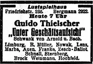 Presseanzeige zum Theaterstück1927 Die Berliner Morgenpost schreibt Wer - фото 12