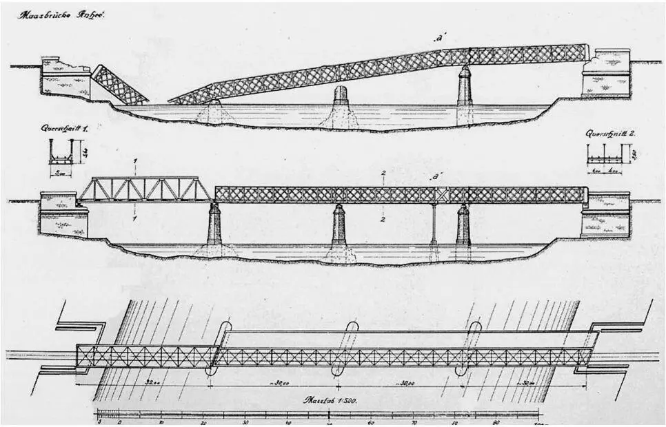 Abb 5 Die zerstörte und von GHH wieder aufgebaute Brücke bei Anhée Der - фото 9