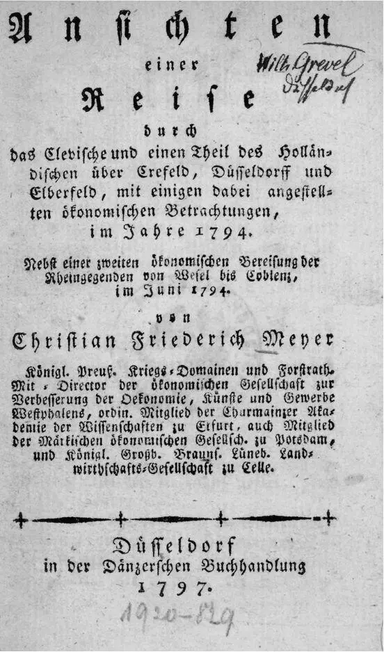 Abb 1 Titelblatt des Bandes Ansichten einer Reise durch das Clevische und - фото 2