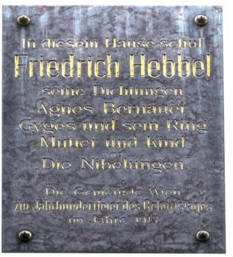 FriedrichHebbelGedenktafel 1 Bräunerstraße 4 Der Geist des Dichters spukt - фото 22