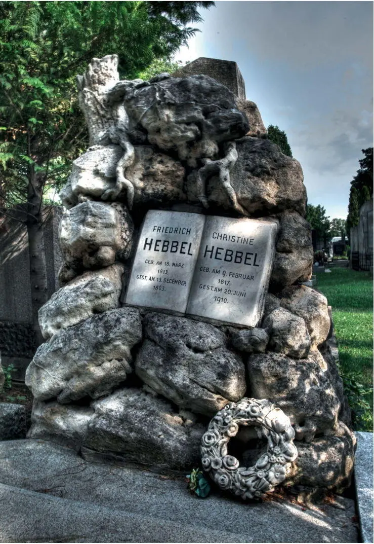 Der Grabstein Friedrich Hebbels auf dem Matzleinsdorfer Friedhof 8 - фото 21
