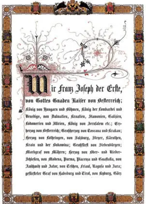Eine neue Verfassung für den österreichischen Kaiserstaat das Februarpatent - фото 112