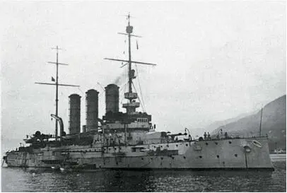Ausgangspunkt der Revolte der Panzerkreuzer SMS St Georg Vor den vier - фото 82