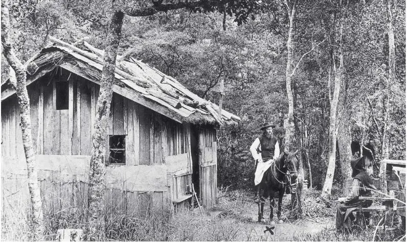 1869 Fr Francis Pfanner on horseback in front of the temporary shelter the - фото 7