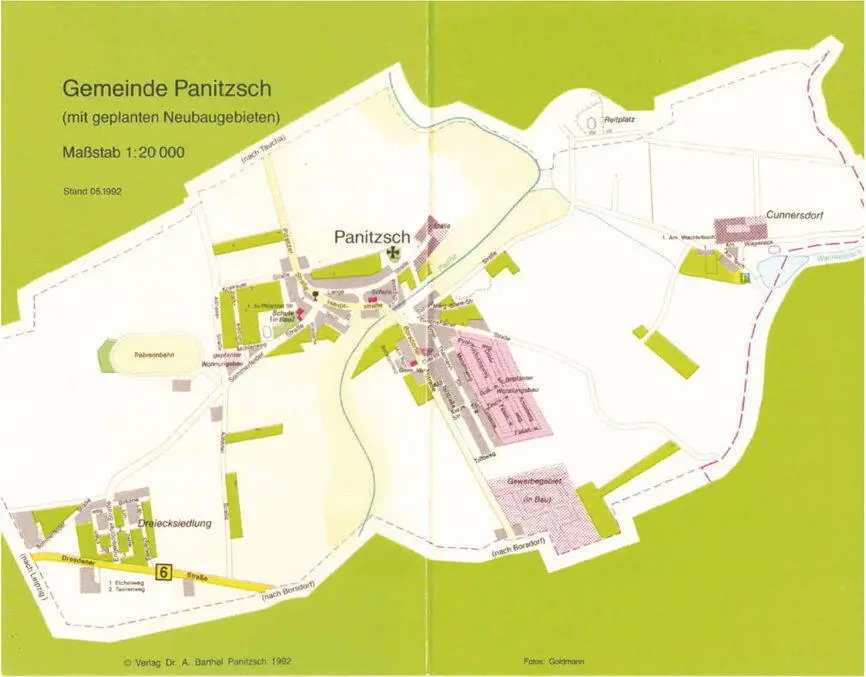 Plan der Gemeinde Panitzsch Stand Mai 1992 In den folgenden Jahren - фото 33