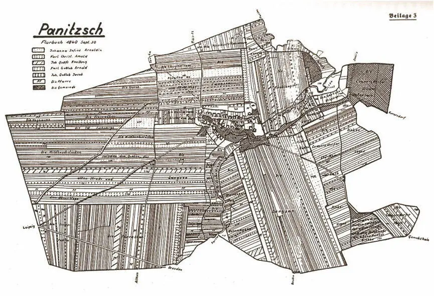 Dieser Orts und Flurgrundriss von Panitzsch stammt aus dem Jahre 1840 - фото 10