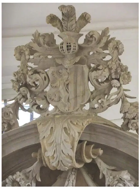 Prunkwappen der Stadt Leipzig am Altar der Panitzscher Kirche An das - фото 15
